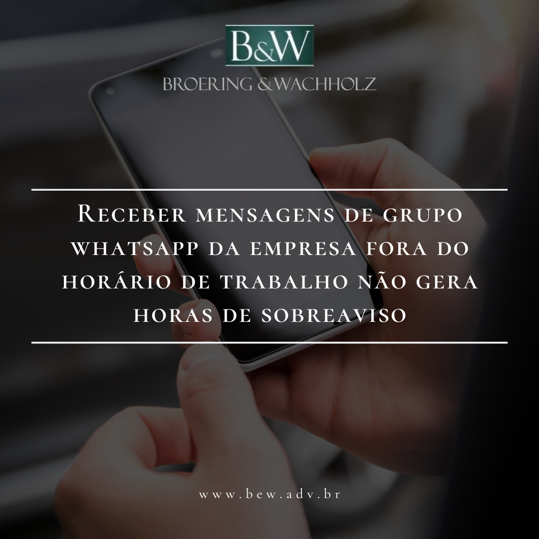 Horas de sobreaviso negado para vendedora relativas às mensagens de grupo de Whatsapp da empresa fora do horário de trabalho